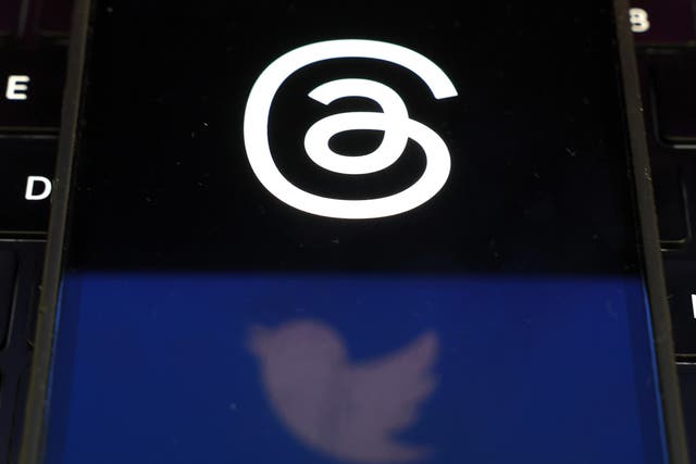 <p>Twitter and Threads logos are displayed on a cell phone on 5 July, 2023 in San Anselmo, California</p>